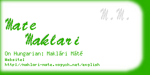 mate maklari business card